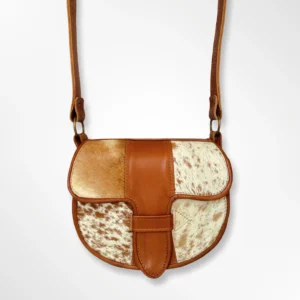 Carriel clásico tradicional antioqueño en cuero con pelo Tío Rico miel