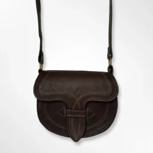 Carriel clásico tradicional antioqueño en cuero liso Tío Rico café