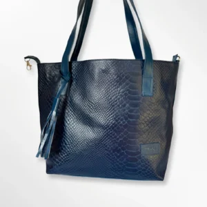 Cartera de hombro en cuero diseño 2 en 1 Margara Azul