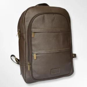 Morral Terry clásico ejecutivo en cuero brillante café