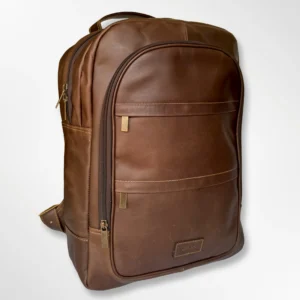 Morral Terry clásico ejecutivo en cuero envejecido café