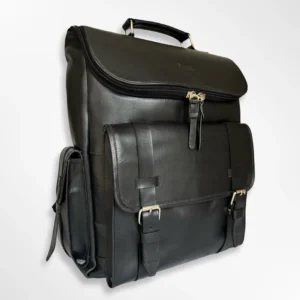 Morral ejecutivo clásico en cuero envejecido Palermo grande - negro-negro