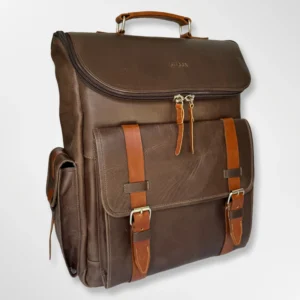 Morral ejecutivo clásico en cuero envejecido Palermo grande - café-miel