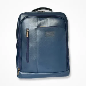 Morral en cuero ejecutivo clásico bunny brillante - azul