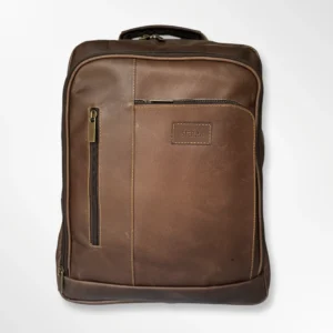 Morral en cuero ejecutivo clásico bunny envejecido - café