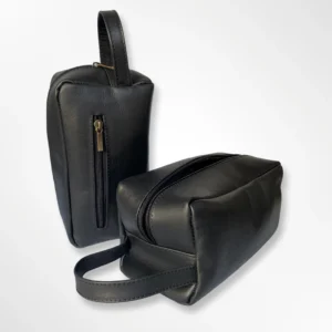 Organizador Cosmetiquera Neceser en cuero hombre y mujer negro