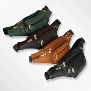 Riñonera clásica unisex en cuero con correa graduable